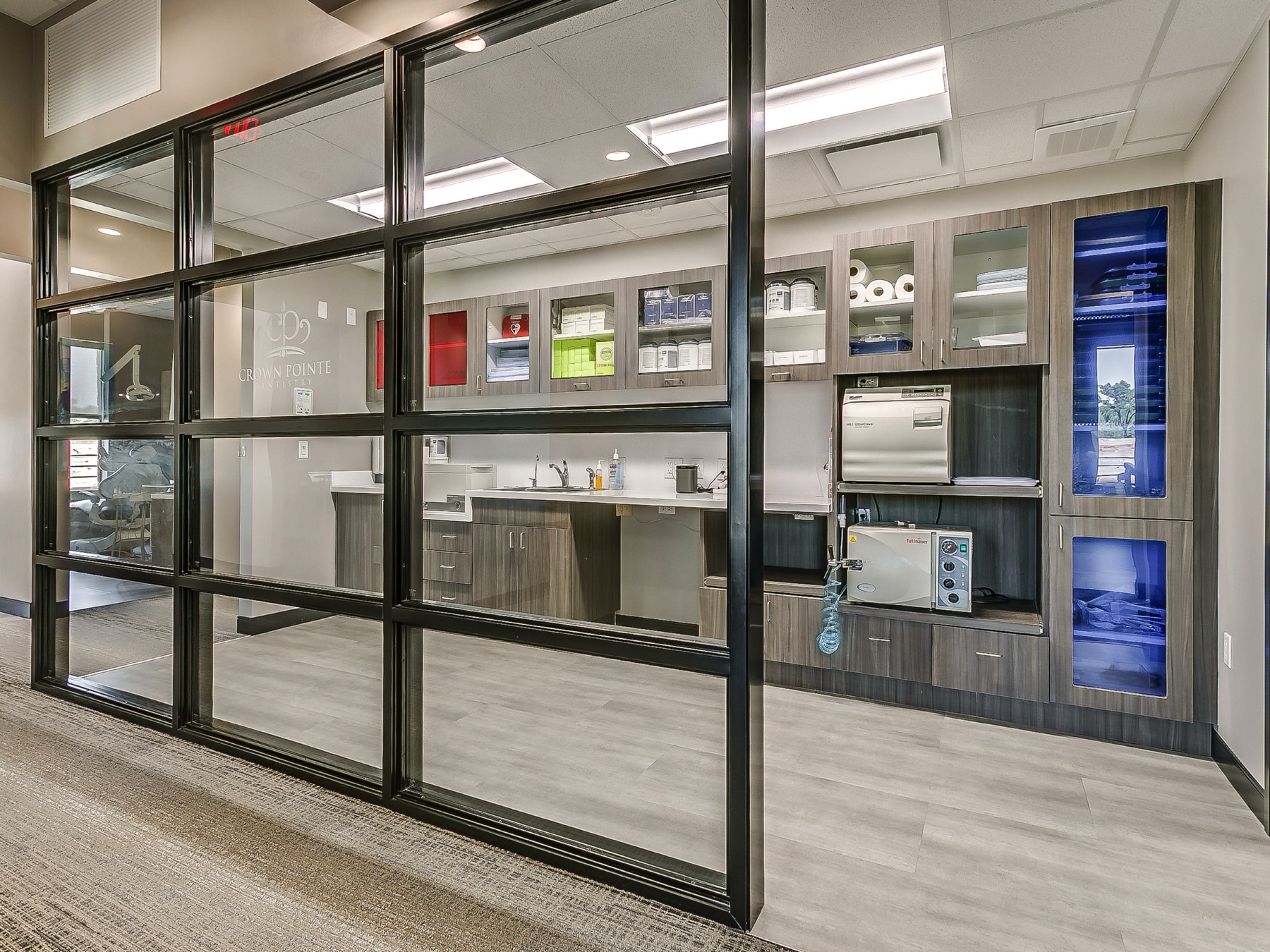 Sterilization room at Crown Pointe Dentistry
